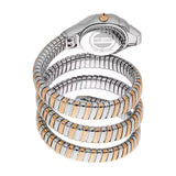 Just Cavalli Lady Snake Silver Dial Two Tone Steel Strap Watch for Women - JC1L249M0065 Authentic Buy Shop Now