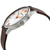 Emporio Armani Kappa Silver Dial Brown Leather Strap Watch for Men - AR11173 Authentic Buy Shop Now