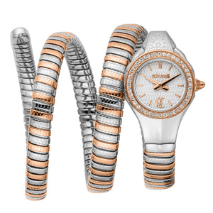 Just Cavalli Vita White Dial Two Tone Steel Strap Watch for Women - JC1L355M0065 Authentic Buy Shop Now