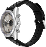 Emporio Armani Racer Chronograph Silver Dial Black Leather Strap Watch for Men - AR11677 Authentic Buy Shop Now