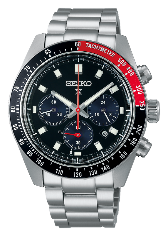 Seiko Prospex Speedtimer Solar Chronograph Black Dial Silver Steel Strap Watch for Men - SSC915 Authentic Buy Shop Now