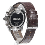 Hugo Boss Skytraveller Chronograph Blue Dial Brown Leather Strap Watch for Men - 1514194 Authentic Buy Shop Now