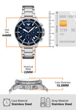 Emporio Armani World Explorer Chronograph Blue Dial Silver Steel Strap Watch for Men - AR11681 Authentic Buy Shop Now