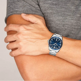 Emporio Armani Sigma Blue Dial Silver Steel Strap Watch for Men - AR11100 Authentic Buy Shop Now