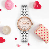 Seiko Presage Cocktail Time Automatic Diamonds White Dial Silver Steel Strap Watch for Women - SRE012J1 Authentic Buy Shop Now