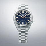 Seiko 5 Sports SNXS Automatic Blue Dial Silver Steel Strap Watch for Men - SRPK87K1