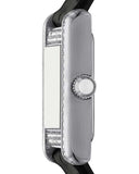 Emporio Armani Classic Crystals Silver Dial Black Leather Strap Watch for Women - AR11660 Authentic Buy Shop Now