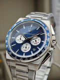 Maserati Velocità Chronograph Blue Dial Silver Steel Strap Watch for Men - R8873652005 Authentic Buy Shop Now