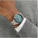 Hugo Boss Strike Chronograph Green Dial Silver Steel Strap Watch for Men - 1514241 Authentic Buy Shop Now