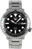 Seiko 5 Sports Automatic Black Dial Silver Steel Strap Watch for Men - SRPC61J1 Authentic Buy Shop Now