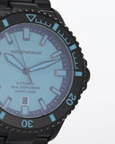 Emporio Armani Sea Explorer Turquoise Blue Dial Black Steel Strap Watch for Men - AR60084 Authentic Buy Shop Now