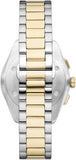 Emporio Armani Elegant Chronograph Cream Dial Two Tone Steel Strap Watch for Men - AR11605 Authentic Buy Shop Now