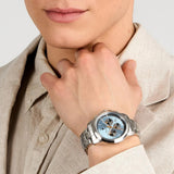 Maserati Successo Chronograph Ice Blue Dial Silver Steel Strap Watch for Men - R8873621044 Authentic Buy Shop Now