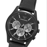 Emporio Armani Antonio Chronograph Black Dial Black Leather Strap Watch for Men - AR11583 Authentic Buy Shop Now