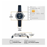 Emporio Armani Mia Moonphase Blue Dial Blue Leather Strap Watch for Women - AR11629 Authentic Buy Shop Now