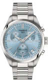 Tissot PR 100 Chronograph Light Blue Dial Silver Steel Strap Watch for Men - T150.417.11.351.00 Authentic Buy Shop Now