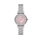 Emporio Armani Gianni T-Bar Pink Dial Silver Steel Strap Watch for Women - AR11686 Authentic Buy Shop Now