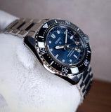 Seiko Prospex Diver Scuba Automatic Blue Dial Silver Steel Strap Watch for Men - SBEJ021 Authentic Buy Shop Now