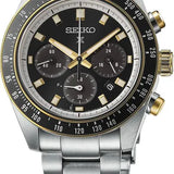 Seiko Prospex Speedtimer Solar Chronograph Black Dial Silver Steel Strap Watch for Men - SSC941 Authentic Buy Shop Now