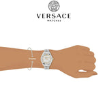 Versace Hellenyium Quartz Silver Dial Silver Steel Strap Watch for Women - VE2S00322 Authentic Buy Shop Now