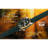 Seiko 5 Sports Forest Green Sunrise Limited Edition Green Dial Silver Steel Strap Watch for Men - SSK050K1