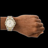 Emporio Armani World Explorer Chronograph Cream Dial Two Tone Steel Strap Watch for Men - AR11606 Authentic Buy Shop Now