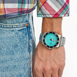 Citizen Mechanical Automatic Turquoise Dial Silver Steel Strap Watch for Men - NJ0170-83X Authentic Buy Shop Now