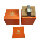 Tory Burch Eleanor White Dial Silver Steel Strap Watch for Women - TBW1069 Authentic Buy Shop Now