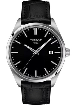 Tissot PR 100 Black Dial Black Leather Strap Watch for Men - T150.410.16.051.00 Authentic Buy Shop Now