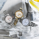Seiko Presage Cocktail Time Automatic Skydiving Diamonds Blue Dial Silver Steel Strap Watch for Women - SRE007J1 Authentic Buy Shop Now