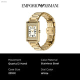Emporio Armani Genni Crystals Mother of Pearl Dial Gold Steel Strap Watch for Women - AR11659 Authentic Buy Shop Now
