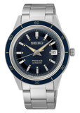 Seiko Presage Style60's Automatic Blue Dial Silver Steel Strap Watch for Men - SRPG05J1 Authentic Buy Shop Now