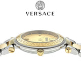 Versace Reve Analog Gold Dial Two Tone Steel Strap Watch for Women - VE8B00324 Authentic Buy Shop Now