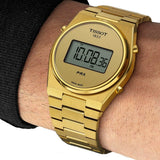 Tissot PRX Digital Quartz Gold Dial Gold Steel Strap Watch for Men - T137.463.33.020.00 Authentic Buy Shop Now