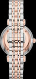 Emporio Armani Gianni T Bar Silver Dial Two Tone Steel Strap Watch for Women - AR11537 Authentic Buy Shop Now