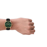 Emporio Armani Minimalist Green Dial Black Leather Strap Watch for Men - AR11601 Authentic Buy Shop Now