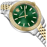Versace Hellenyium Quartz Green Dial Two Tone Steel Strap Watch for Women - VEHU00420 Authentic Buy Shop Now