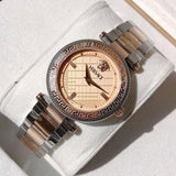 Versace Reve Analog Rose Gold Dial Two Tone Steel Strap Watch for Women - VE8B00424 Authentic Buy Shop Now