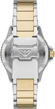 Emporio Armani World Explorer Blue Dial Two Tone Steel Strap Watch for Men - AR11682 Authentic Buy Shop Now