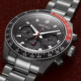 Seiko Prospex Speedtimer Solar Chronograph Black Dial Silver Steel Strap Watch for Men - SSC915 Authentic Buy Shop Now