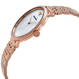 Emporio Armani Modern Mother of Pearl White Dial Rose Gold Steel Strap Watch for Women - AR11158 Authentic Buy Shop Now