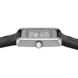 Emporio Armani Classic Crystals Silver Dial Black Leather Strap Watch for Women - AR11660 Authentic Buy Shop Now
