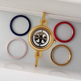 Tory Burch Riva Gold Dial Gold Steel Strap Watch for Women - TBW4029 Authentic Buy Shop Now