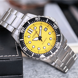 Citizen Mechanical Automatic Yellow Dial Silver Steel Strap Watch for Men - NJ0170-83Z Authentic Buy Shop Now