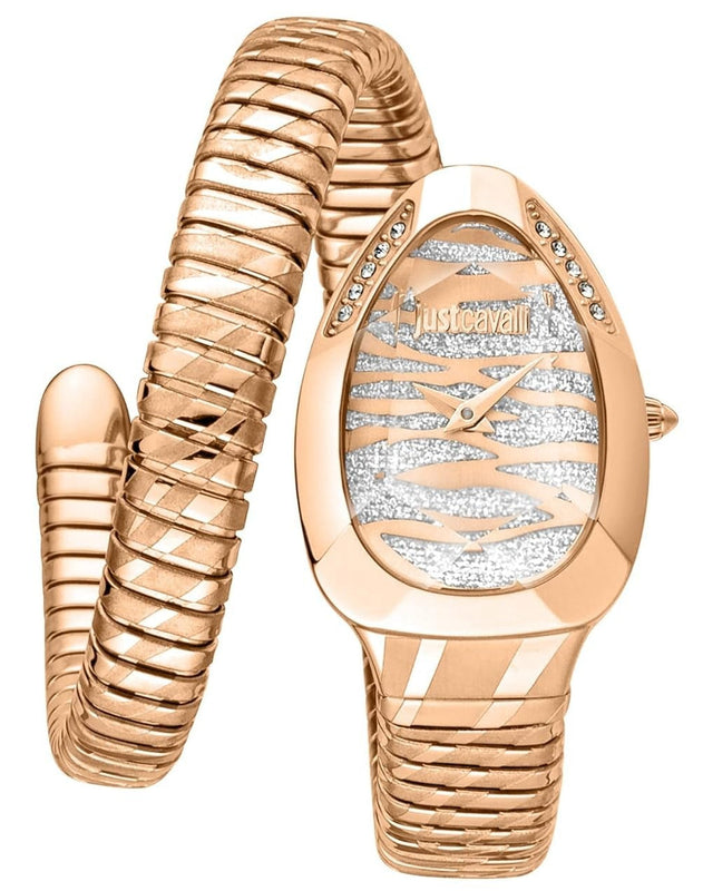 Just Cavalli Taglio White Dial Rose Gold Steel Strap Watch for Women - JC1L225M0055 Authentic Buy Shop Now