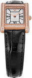Emporio Armani Genni Silver Dial Black Leather Strap Watch for Women - AR11624 Authentic Buy Shop Now