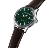Seiko Presage Cocktail Time Automatic Green Dial Brown Leather Strap Watch for Men - SRPD37J1 Authentic Buy Shop Now