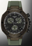 Tissot T Race Chronograph Black Dial Green Rubber Strap Watch for Men - T141.417.37.061.02 Authentic Buy Shop Now