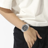 Hugo Boss Skytraveller Chronograph Grey Dial Silver Steel Strap Watch for Men - 1514151 Authentic Buy Shop Now