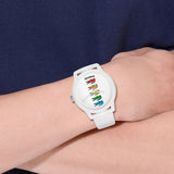 Lacoste 12.12 White Dial White Rubber Strap Watch for Men - 2011130 Authentic Buy Shop Now